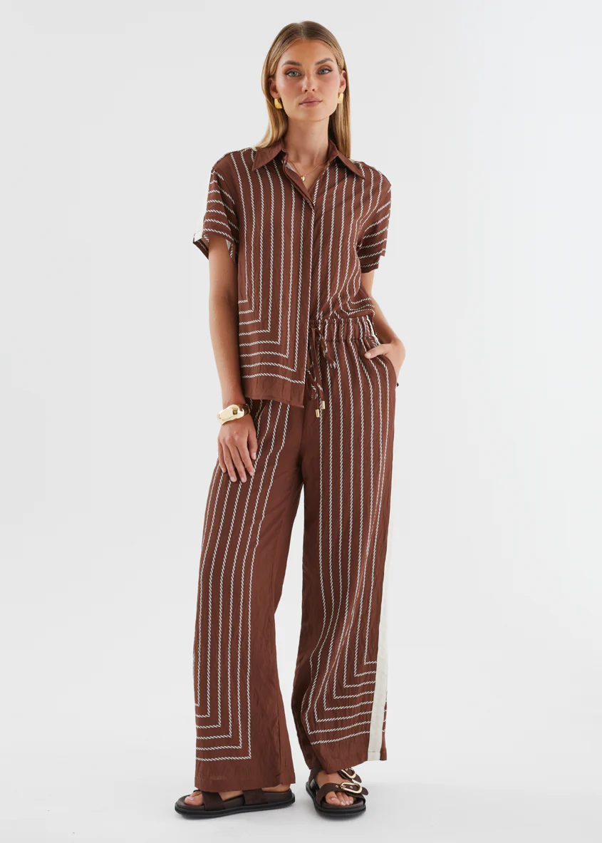 Kylen Shirt - Choc Rope Stripe - Image 7