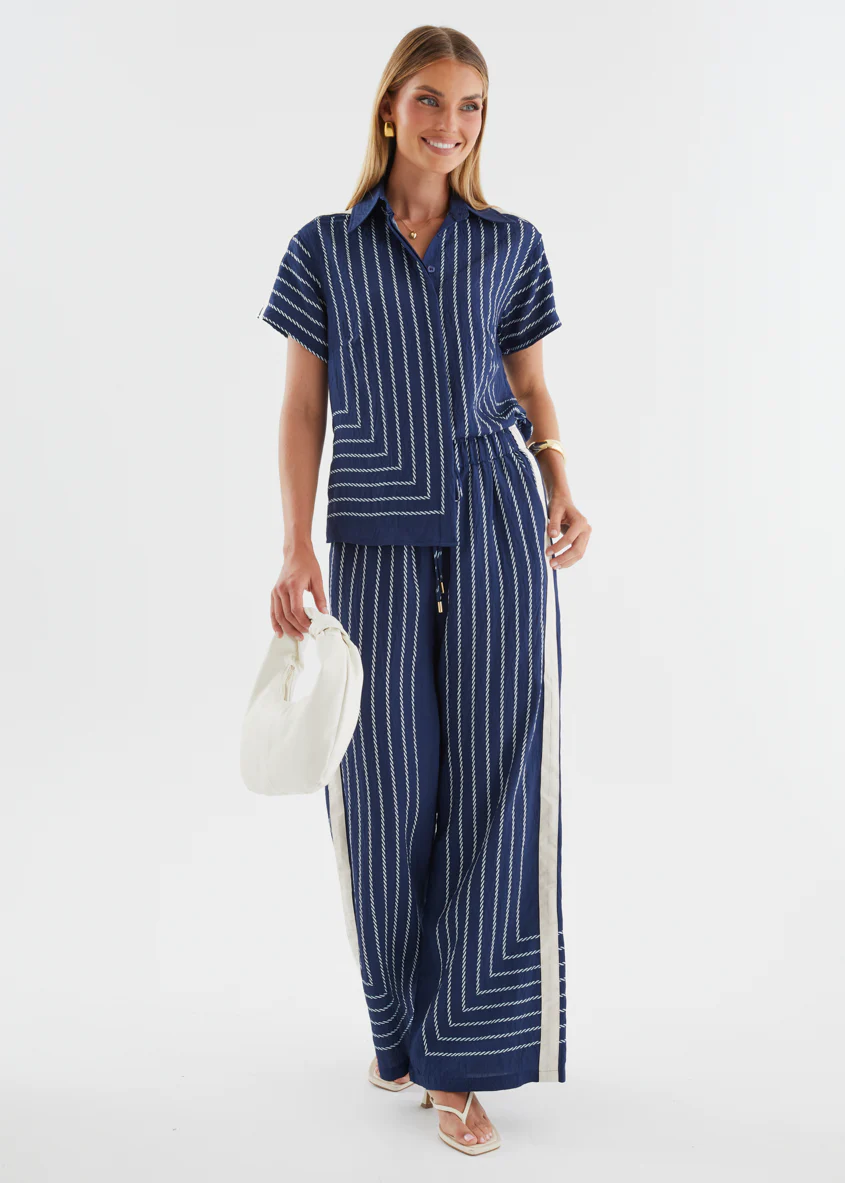 Kylen Shirt - Navy Rope Stripe - Image 6
