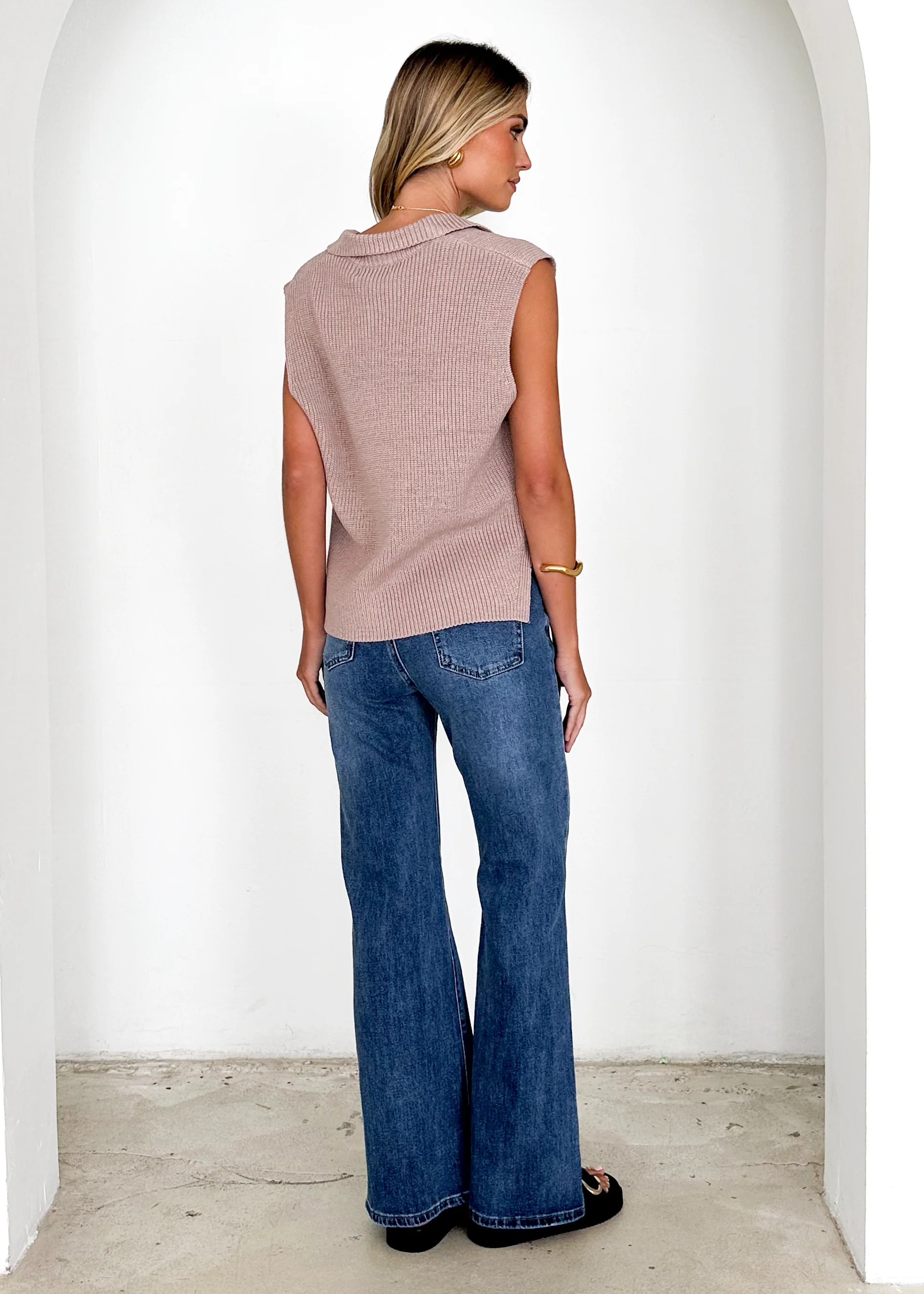 Laurine Knitted Vest - Beige - Image 6