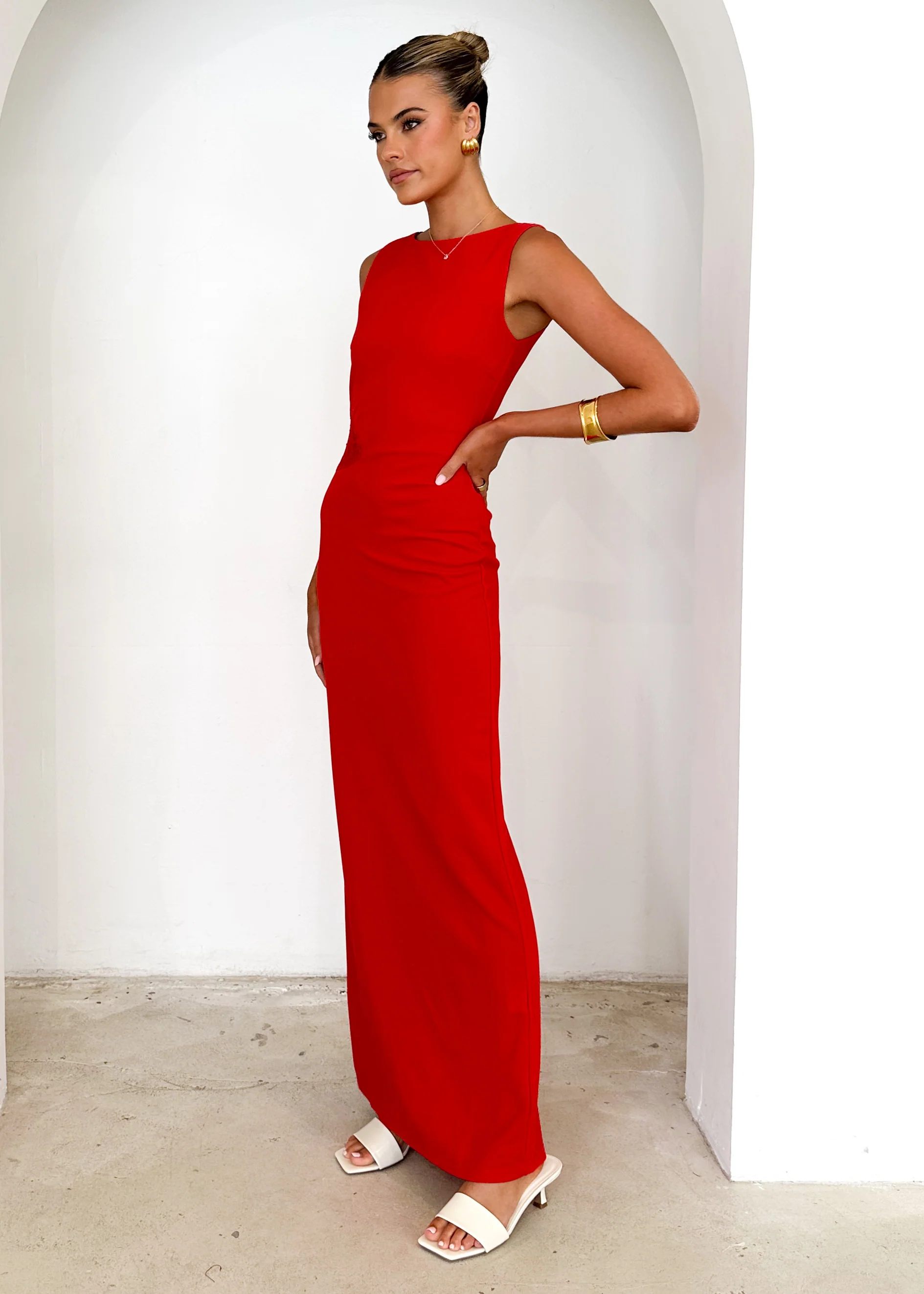 Lenon Maxi Dress - Red - Image 6