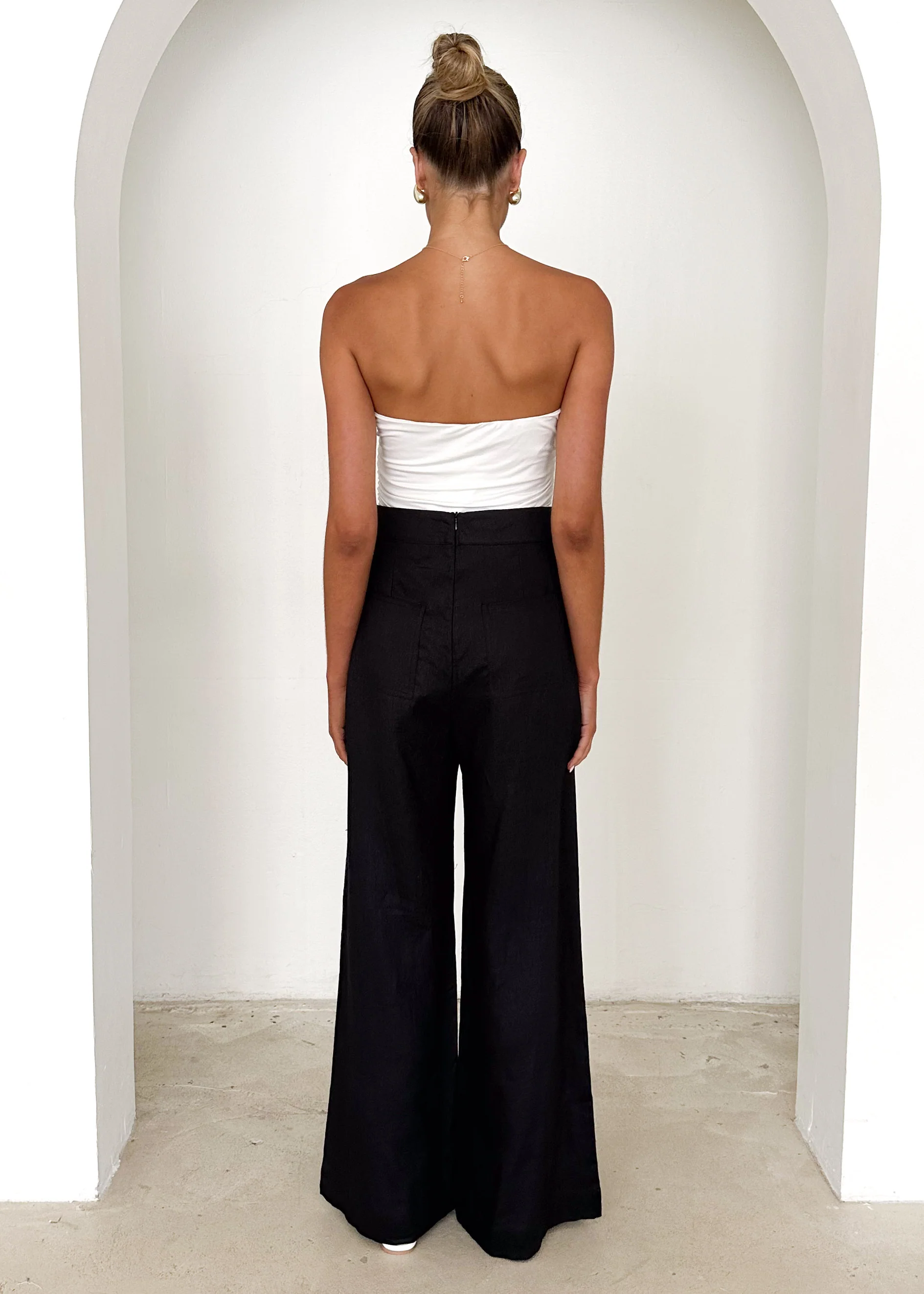Lilah Linen Pants - Black - Image 5
