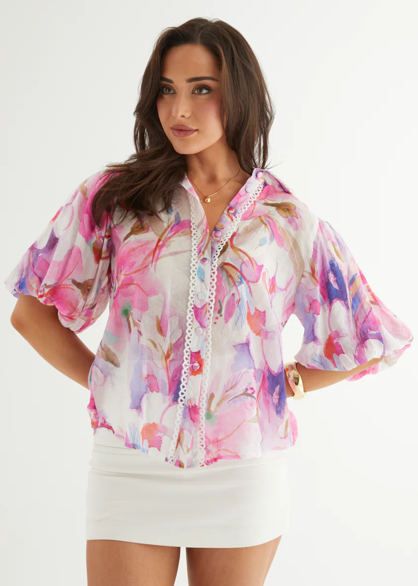 Lilly Blouse - Pink Bouquet - Image 3