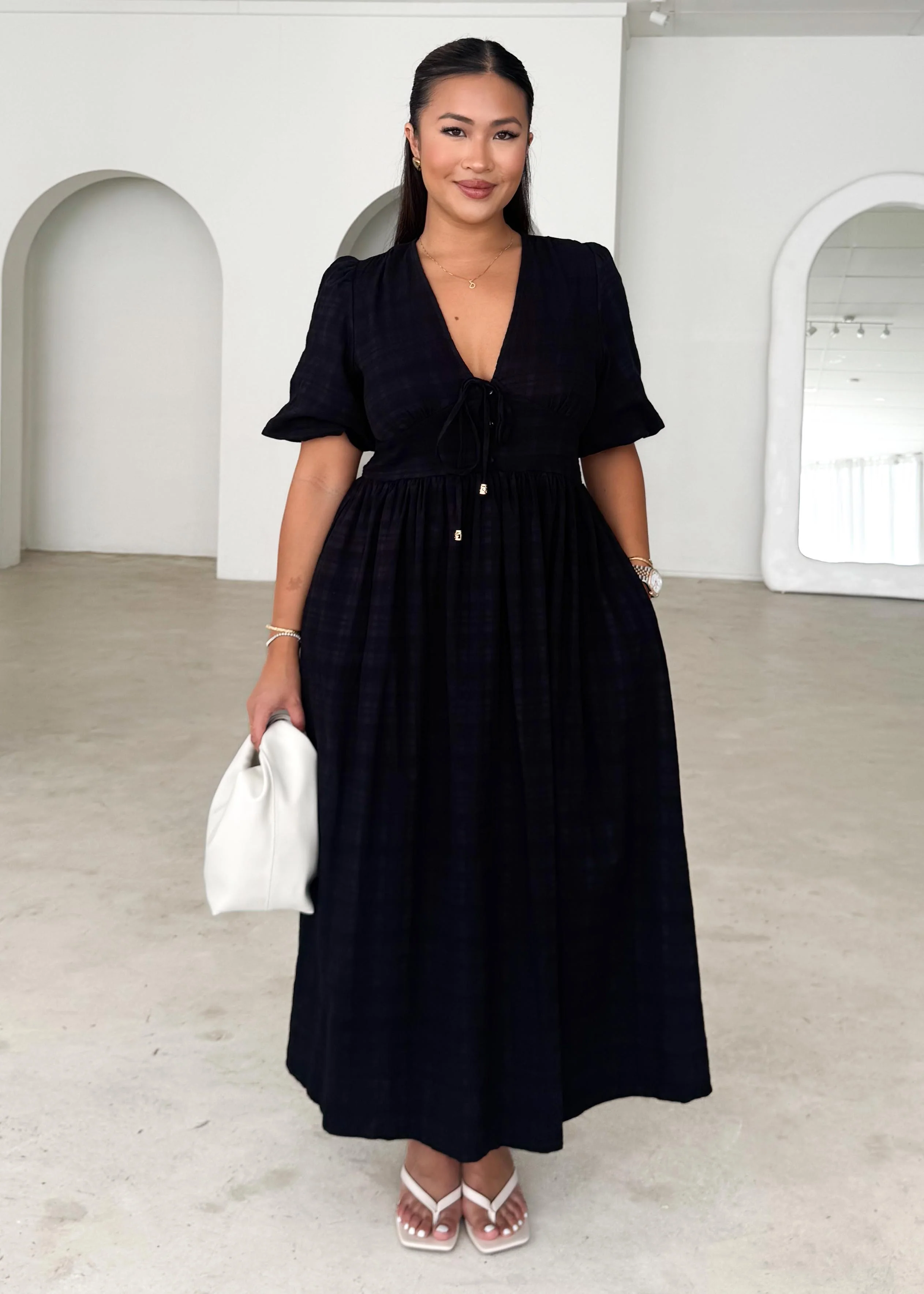 Lillyanne Midi Dress - Black