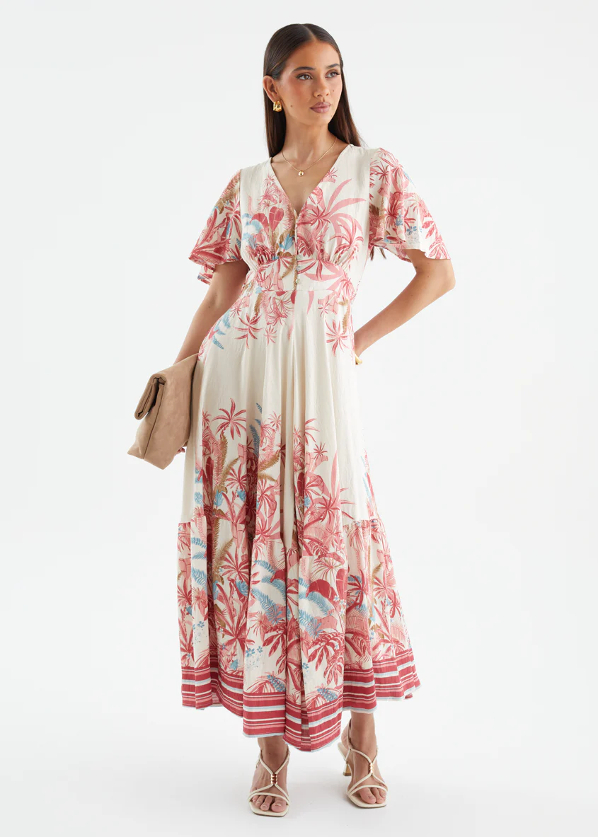 Liyana Maxi Dress - Berry Palms - Image 3