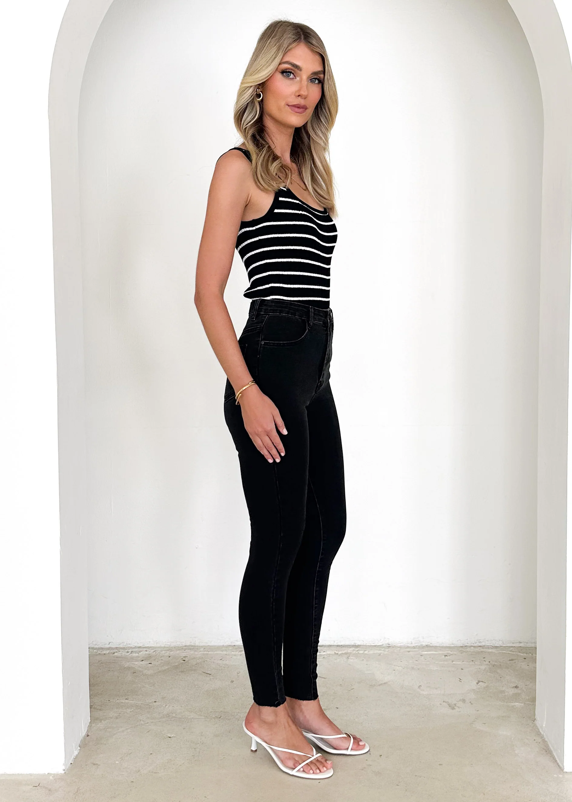 Logan Stretch Jeans - Black - Image 4