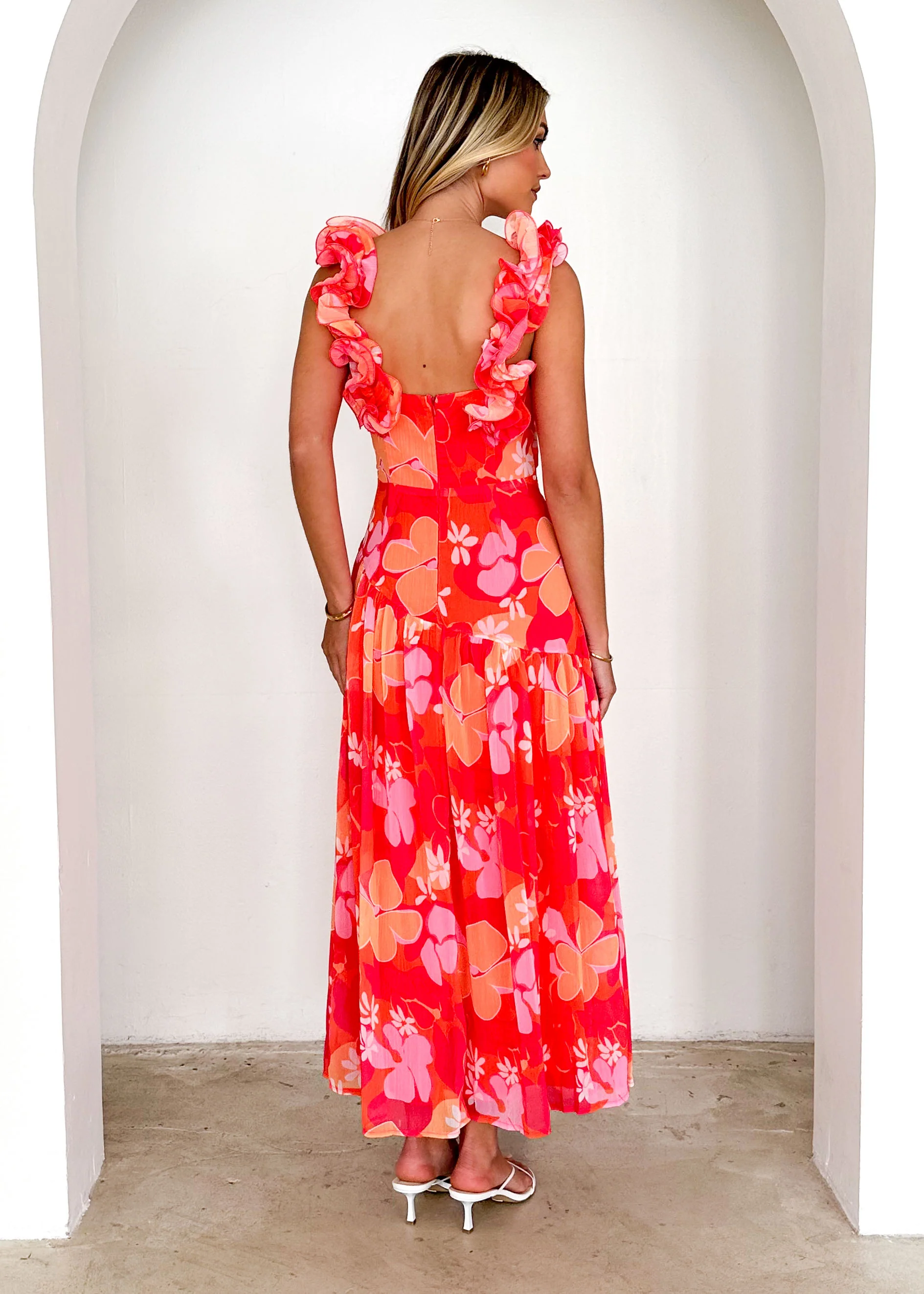Lucine Maxi Dress - Magenta Flowers - Image 7