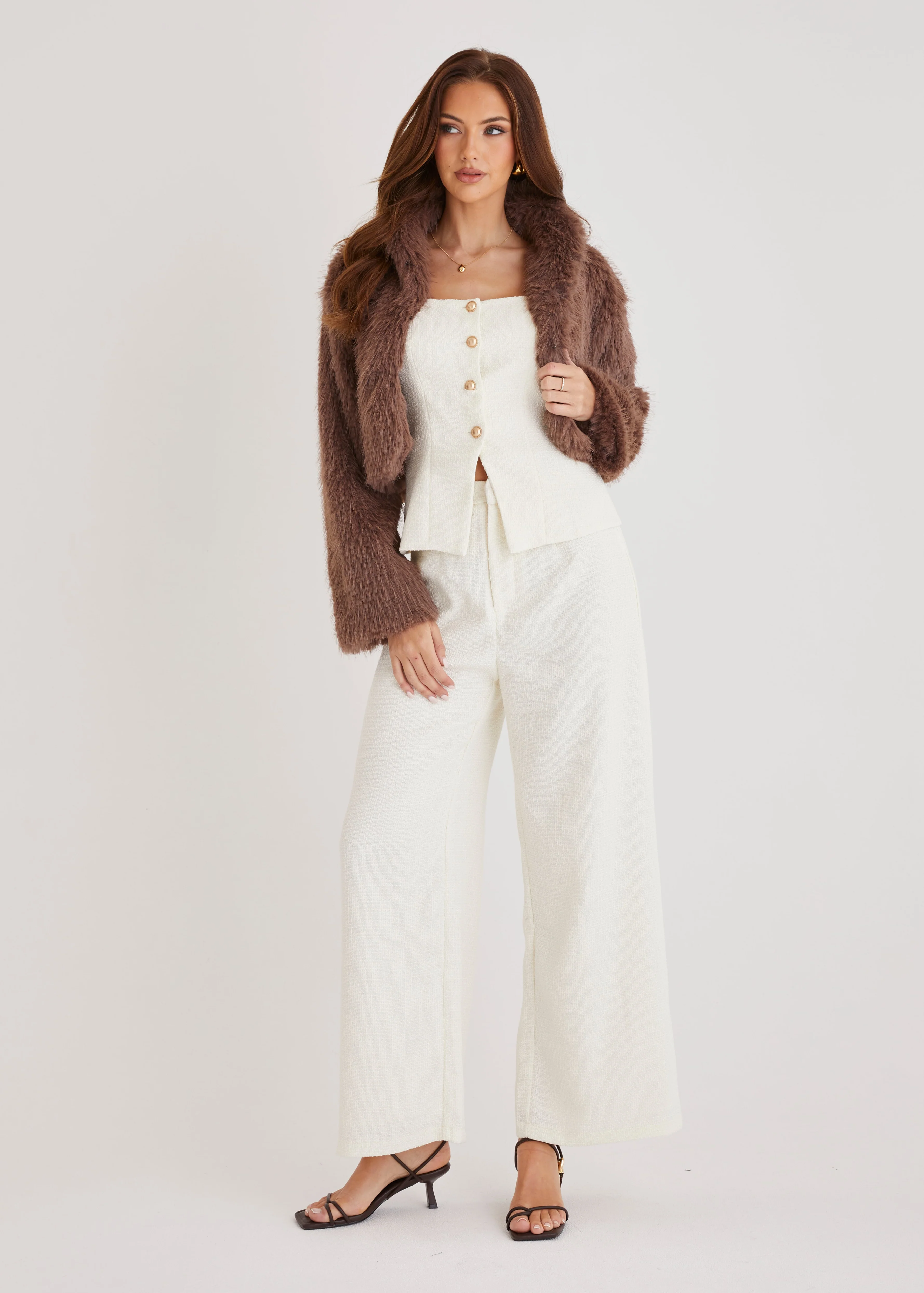 Lush Cropped Jacket - Mocha - Image 3
