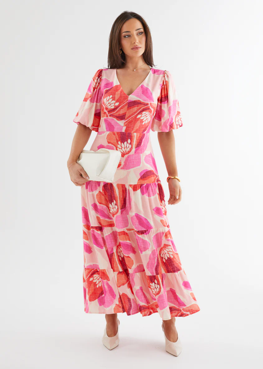 Lyndia Maxi Dress - Pink Rosalie - Image 3