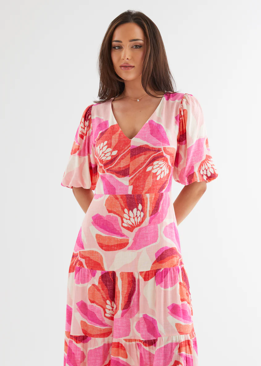 Lyndia Maxi Dress - Pink Rosalie - Image 6