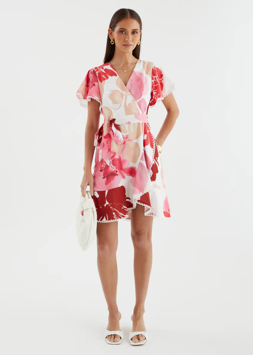 Mabelle Dress - Raspberry Abstract - Image 5