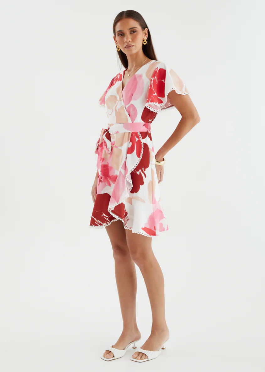 Mabelle Dress - Raspberry Abstract - Image 8