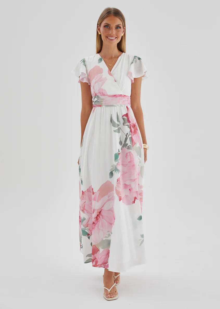 Marcella Maxi Dress - Pink Flowers - Image 2
