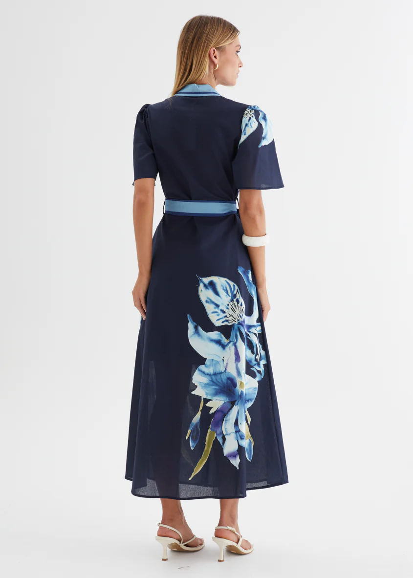 Marion Maxi Dress - Navy Bloom - Image 8