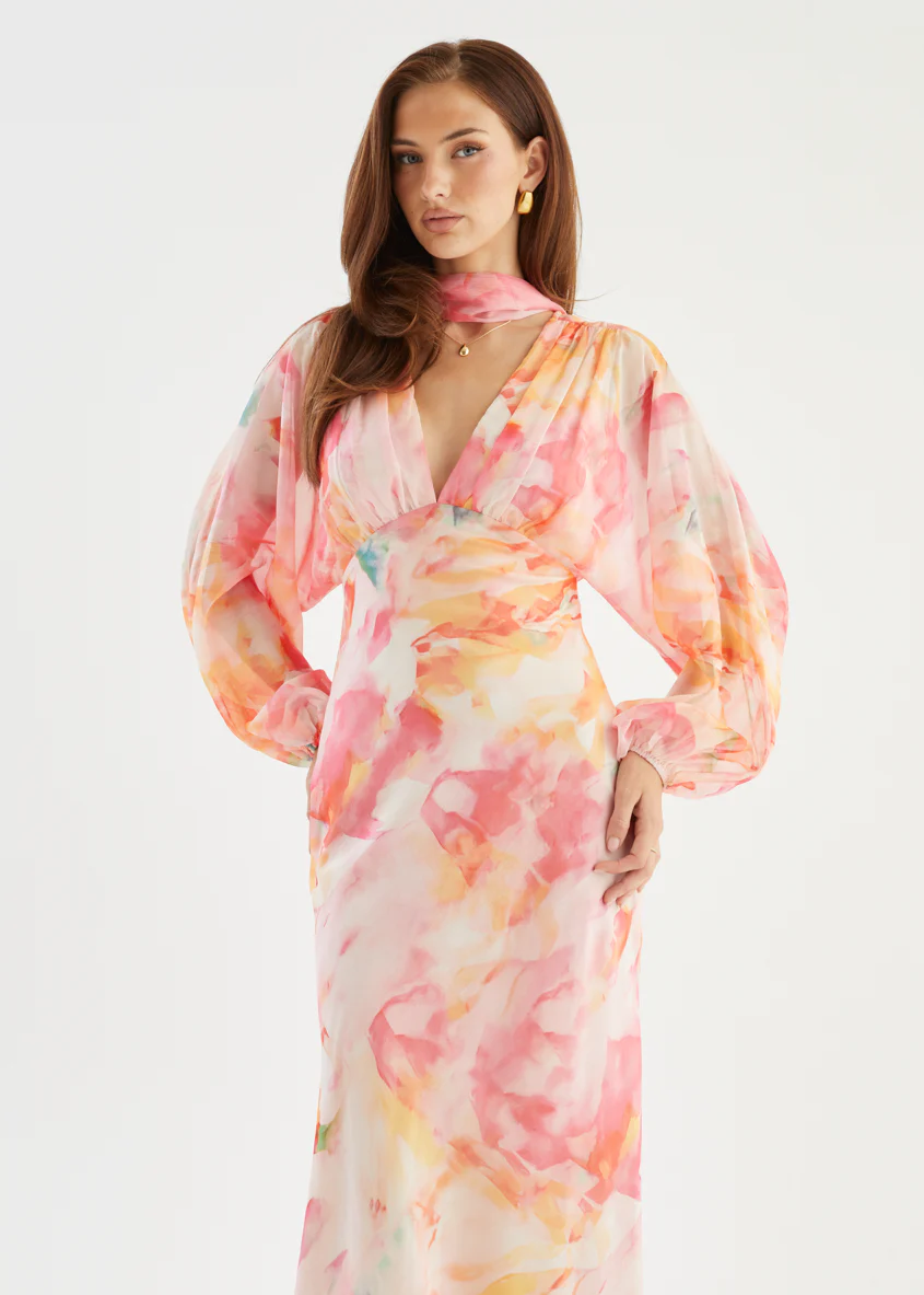 Mayflower Midi Dress - Ruby Splash - Image 3