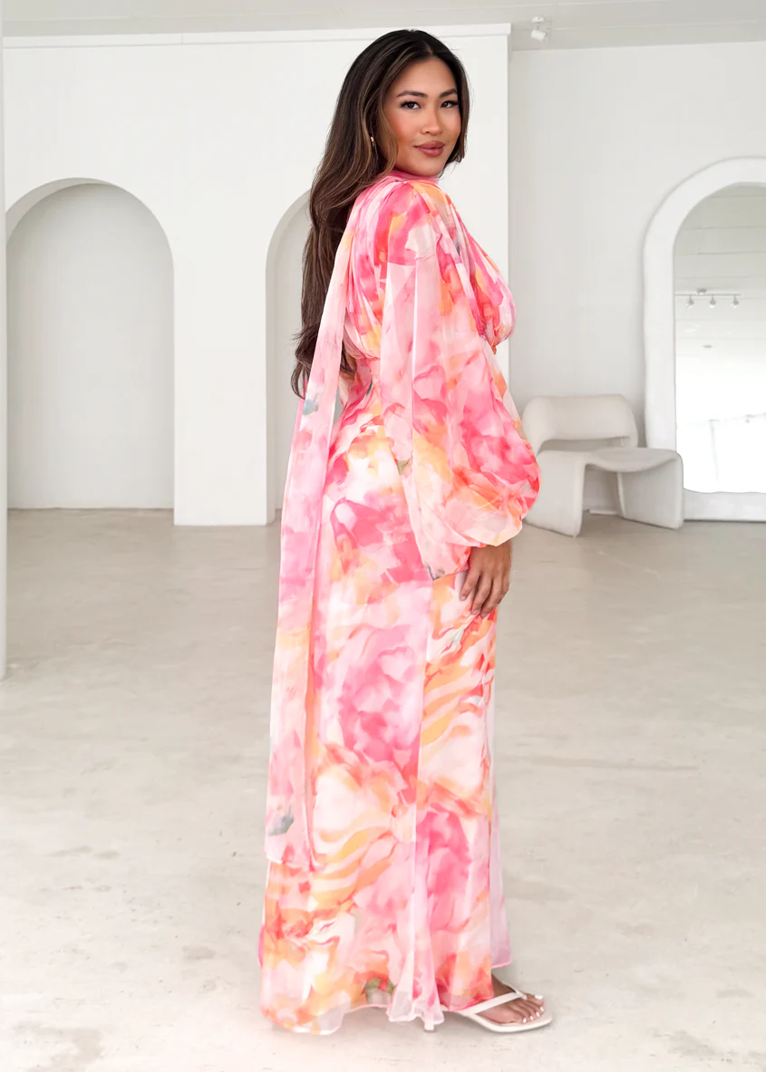 Mayflower Midi Dress - Ruby Splash - Image 4