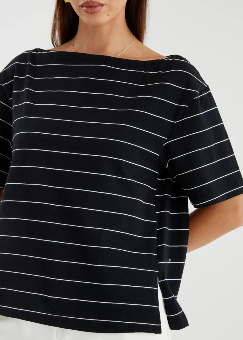 Milos Top - Black Stripe - Image 9