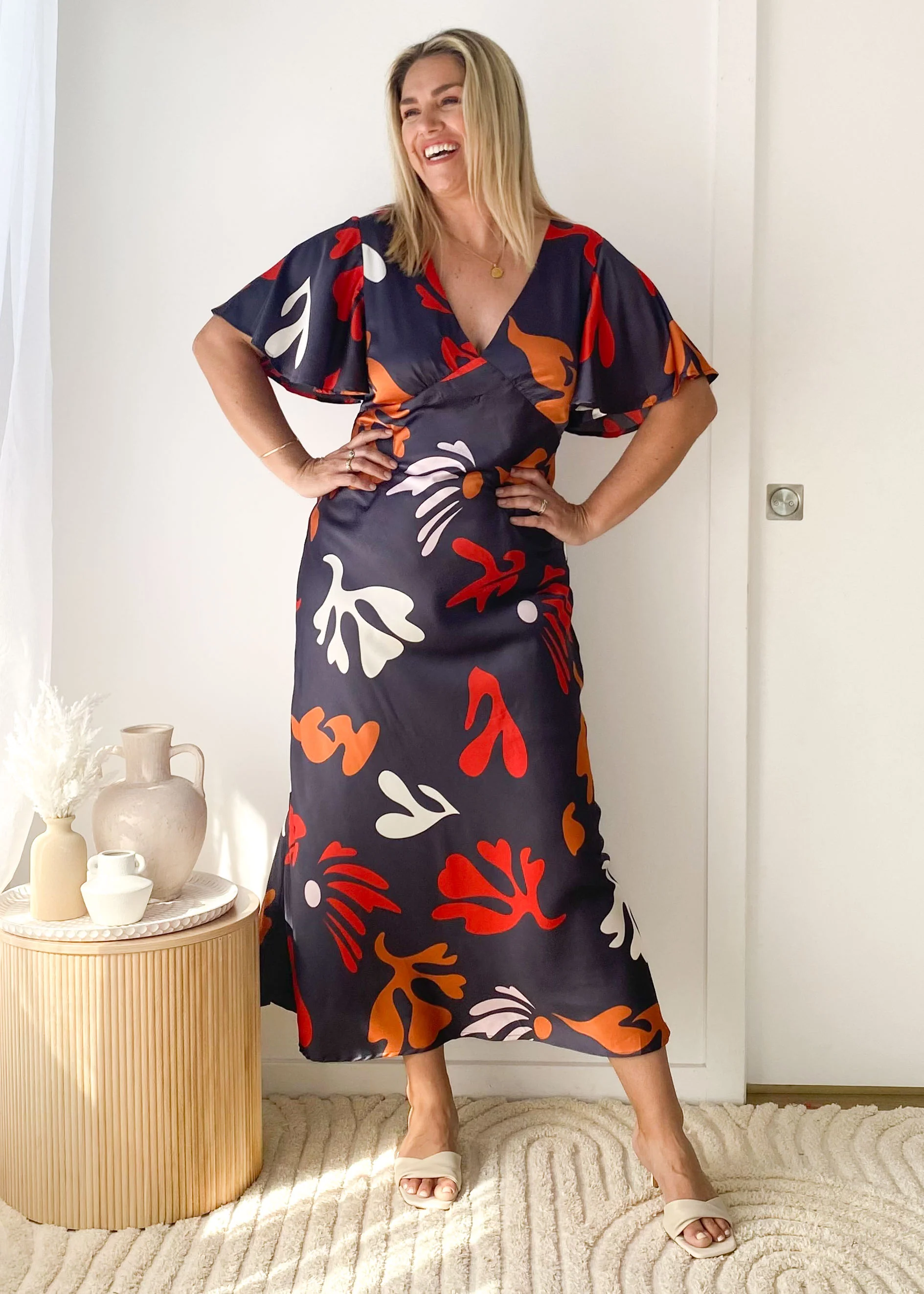 Mintoe Maxi Dress - Slate Abstract - Image 7