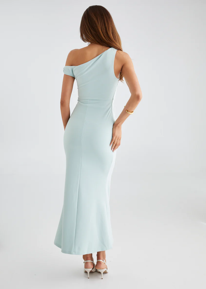 Moana Midi Dress - Mint Blue - Image 6