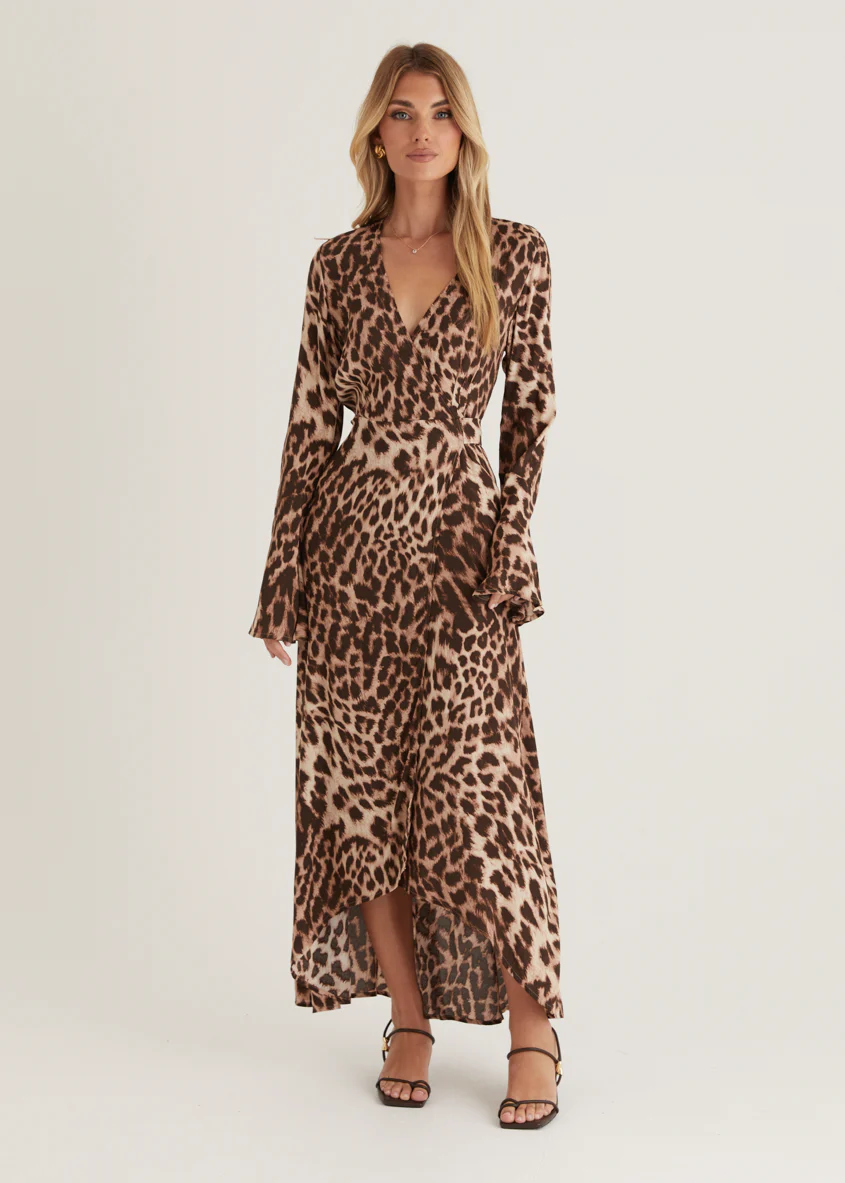 Moda Maxi Dress - Leopard - Image 5