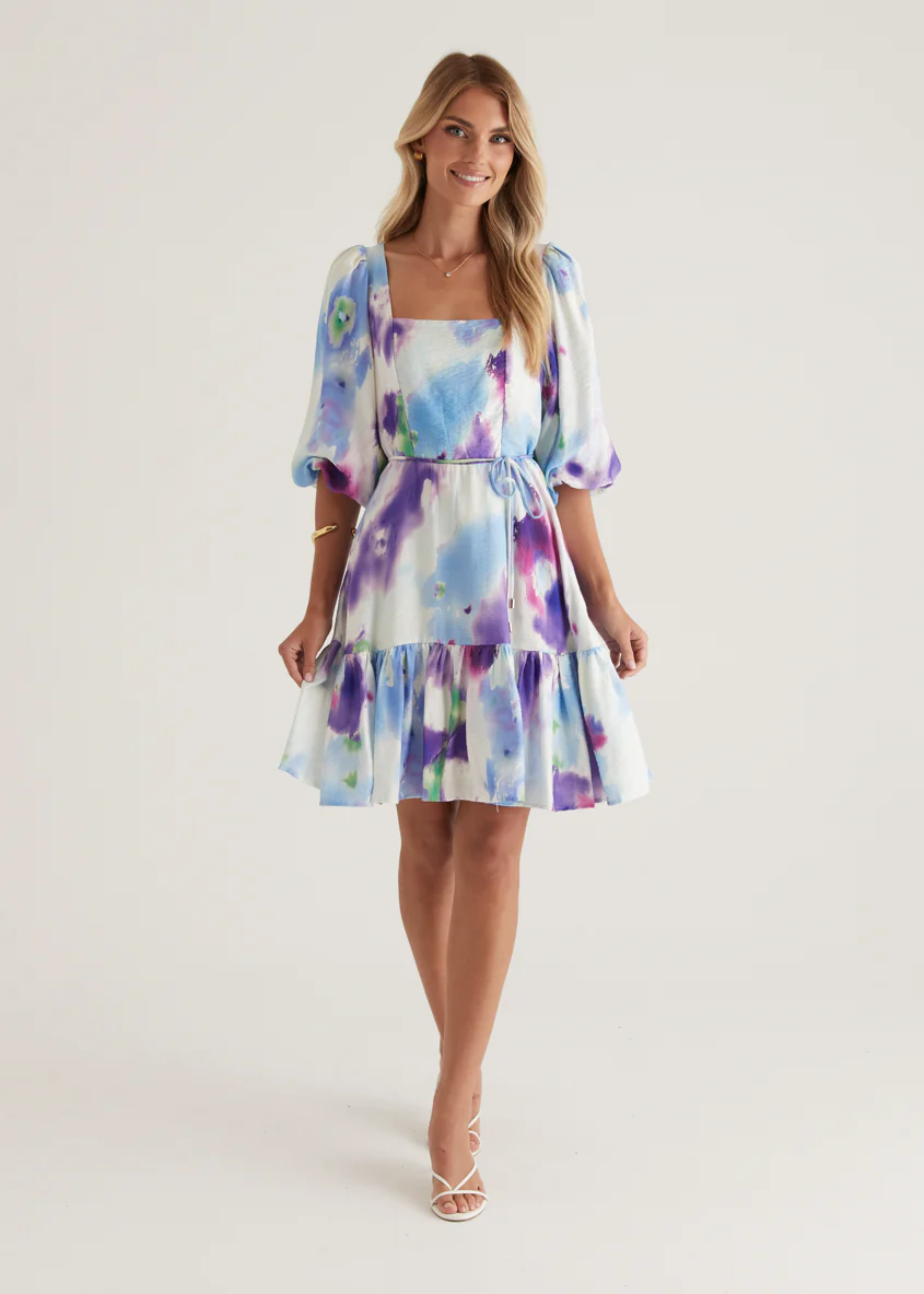 Namisha Dress - Violet Watercolour - Image 12