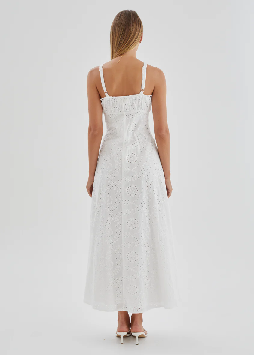 Naviti Midi Dress - White Anglaise - Image 6