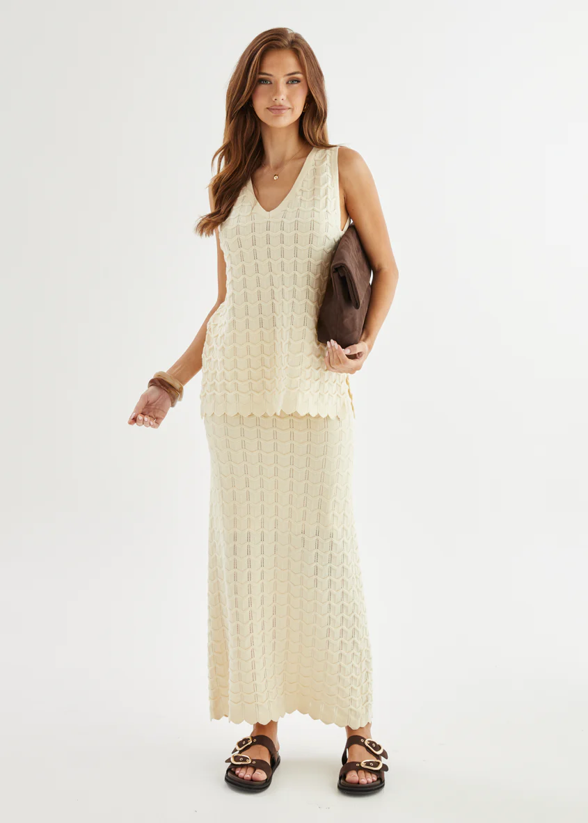 Nerida Knit Top - Cream - Image 5