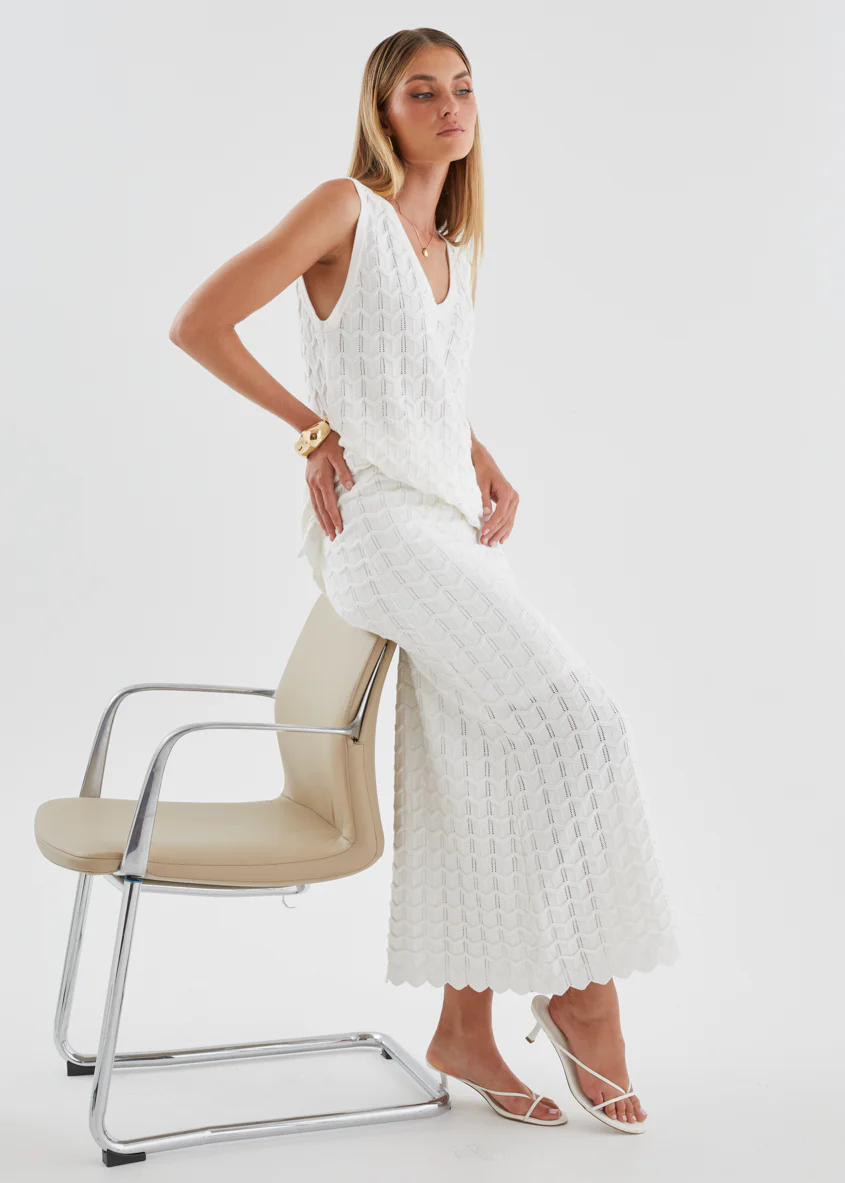 Nerida Knit Top - Off White - Image 8