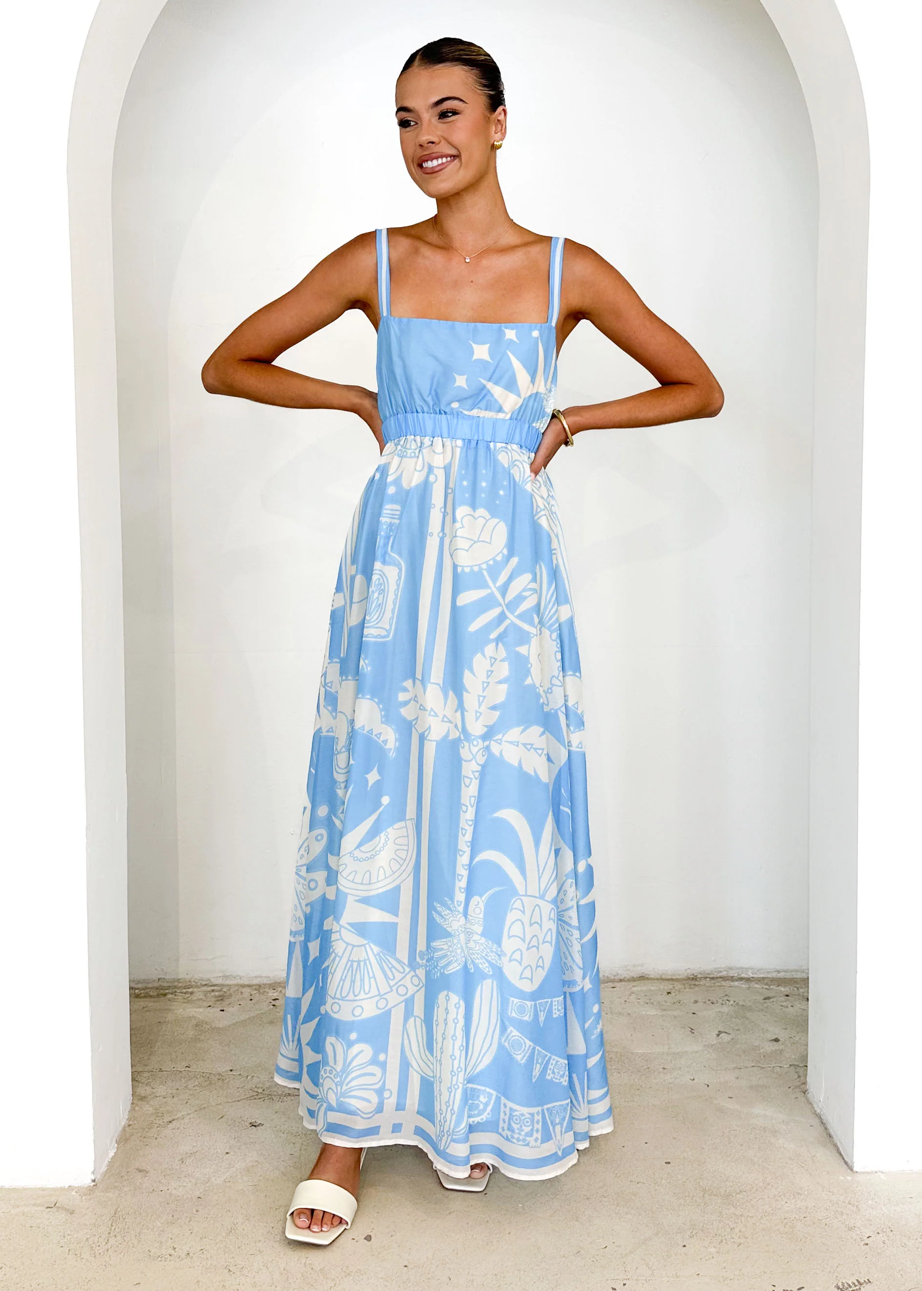 Nerina Maxi Dress - Blue Cabos - Image 3