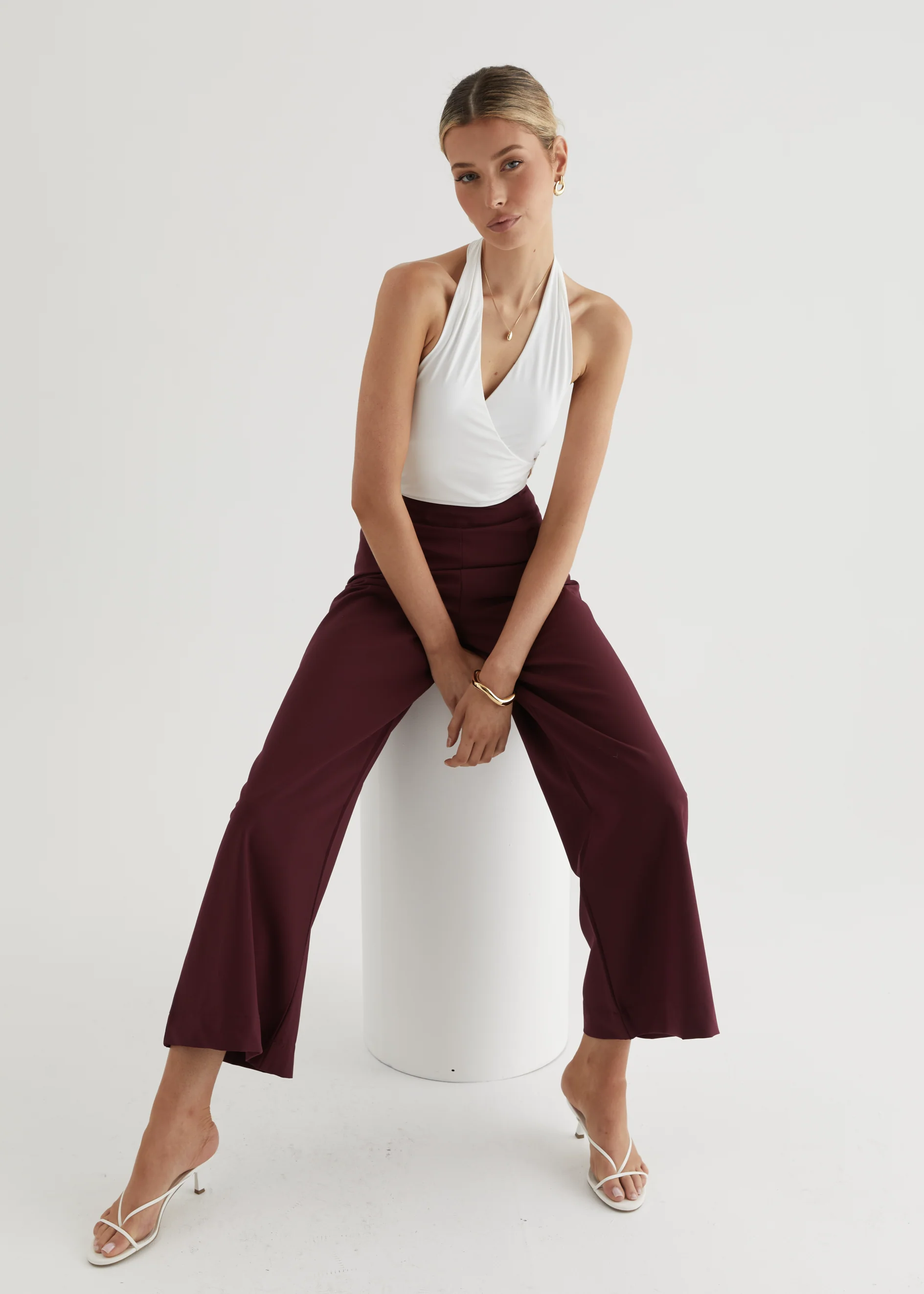 Newport Pants - Wine - Image 8