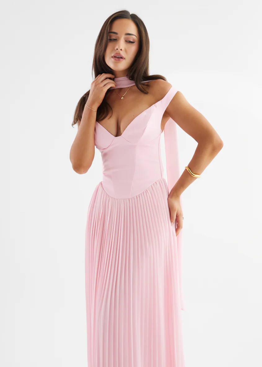 Niah Off Shoulder Maxi Dress - Pink - Image 6