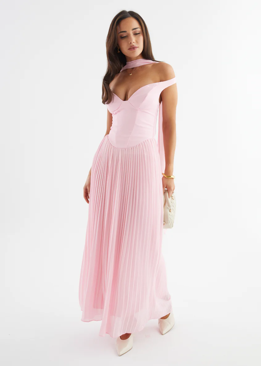 Niah Off Shoulder Maxi Dress - Pink - Image 8
