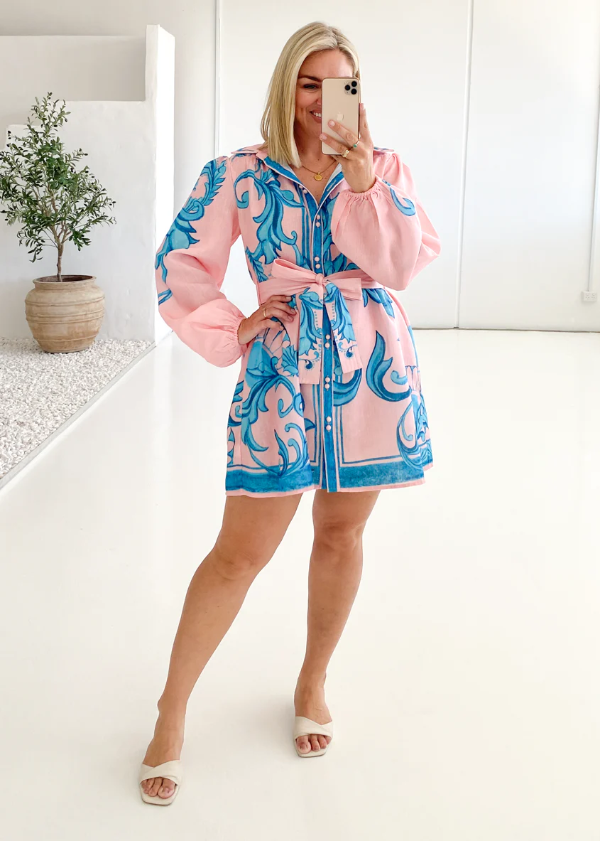 Nicoletta Dress - Pink Zayna - Image 8