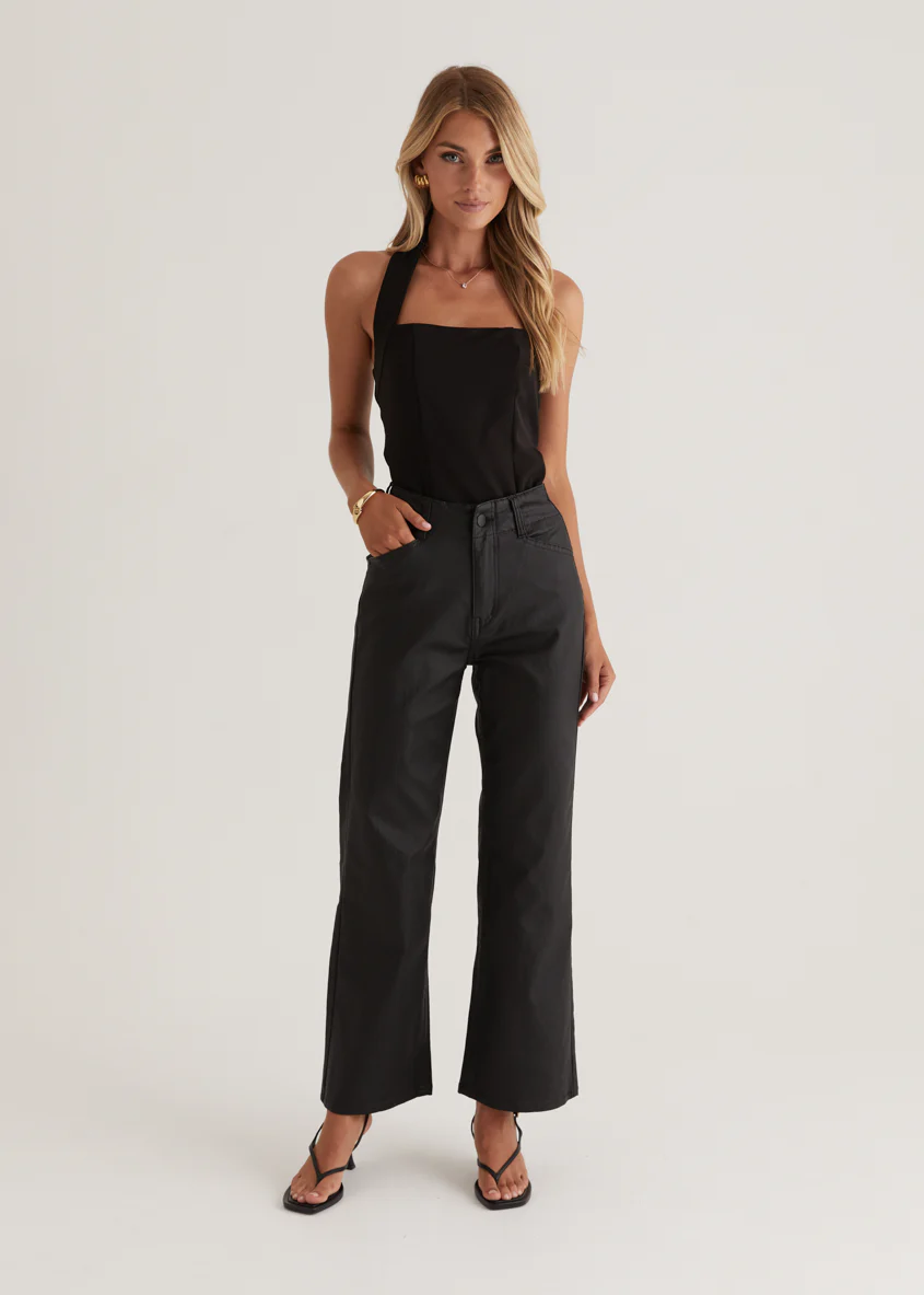Nika Coated Pants - Black - Image 10