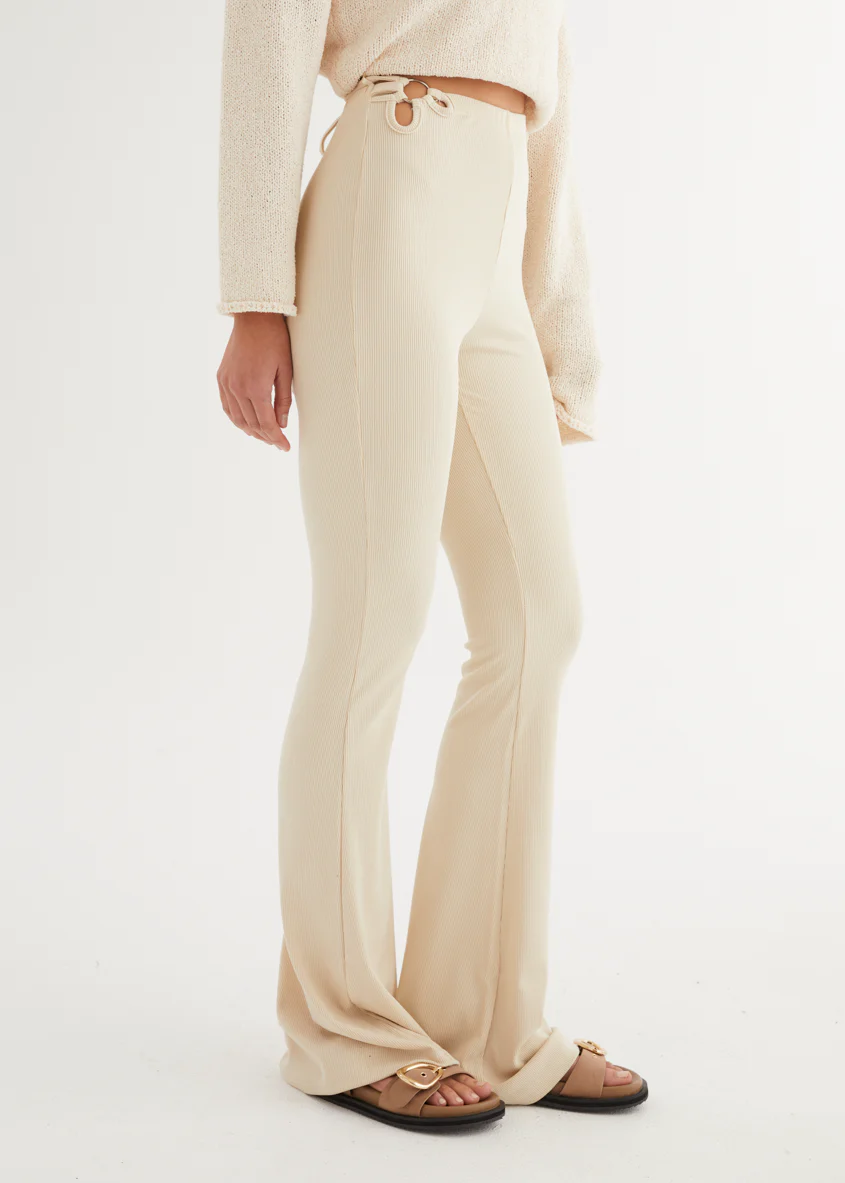 Nobody Knows Flare Pants - Beige - Image 5