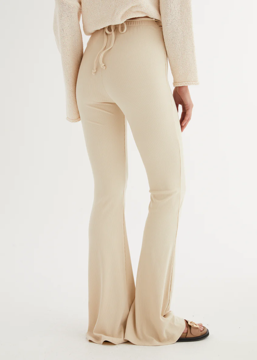 Nobody Knows Flare Pants - Beige - Image 7