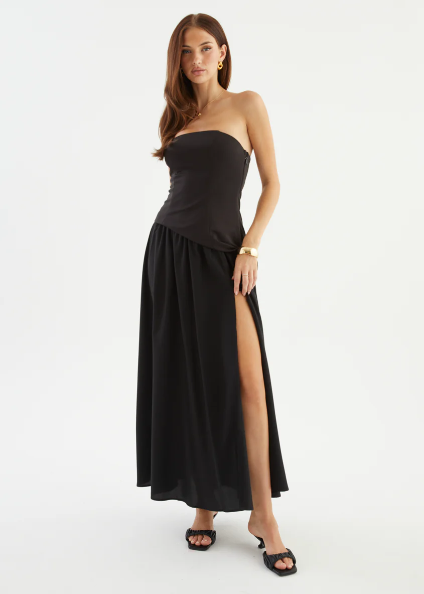 Noraah Strapless Maxi Dress - Black - Image 2