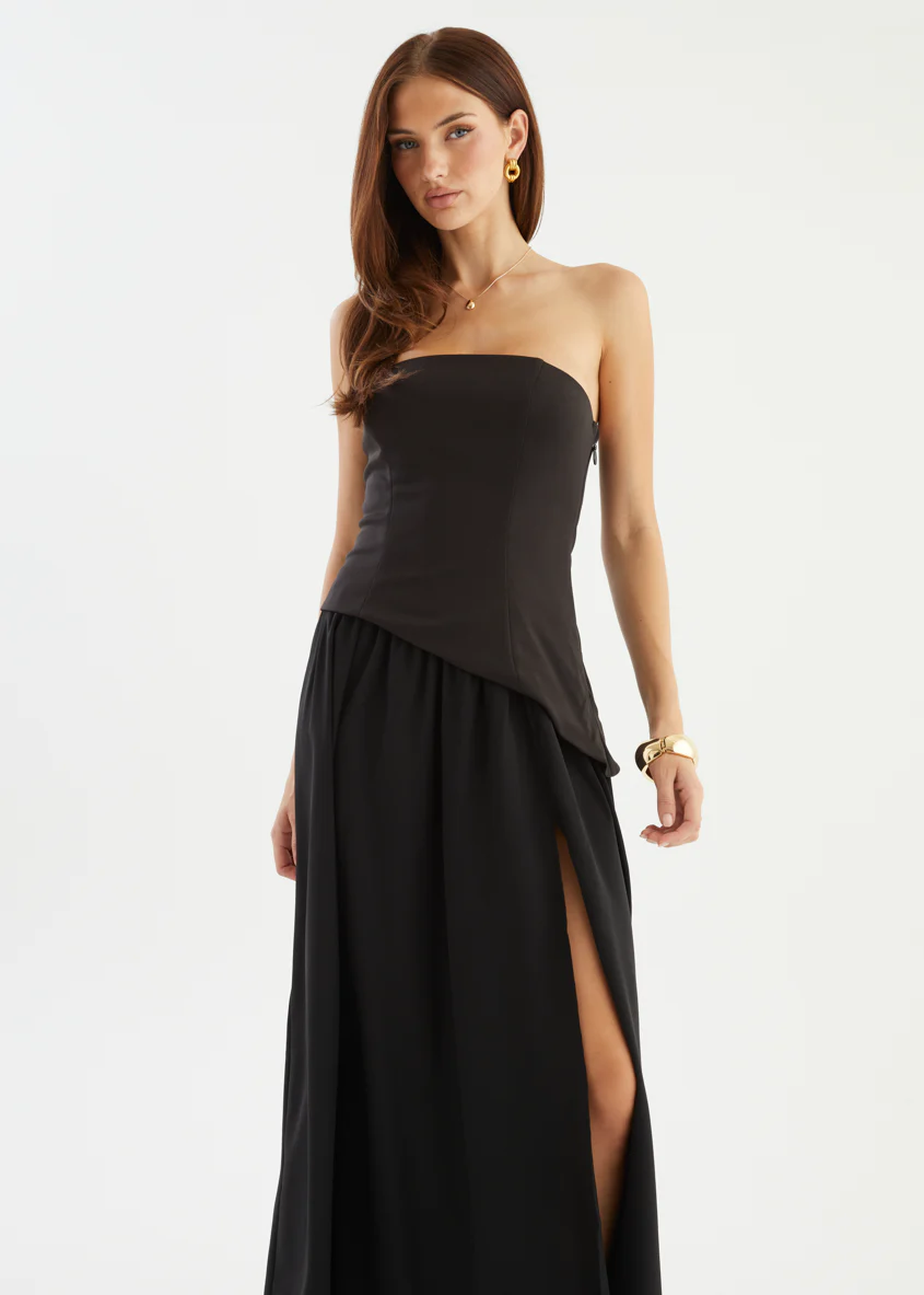 Noraah Strapless Maxi Dress - Black - Image 3