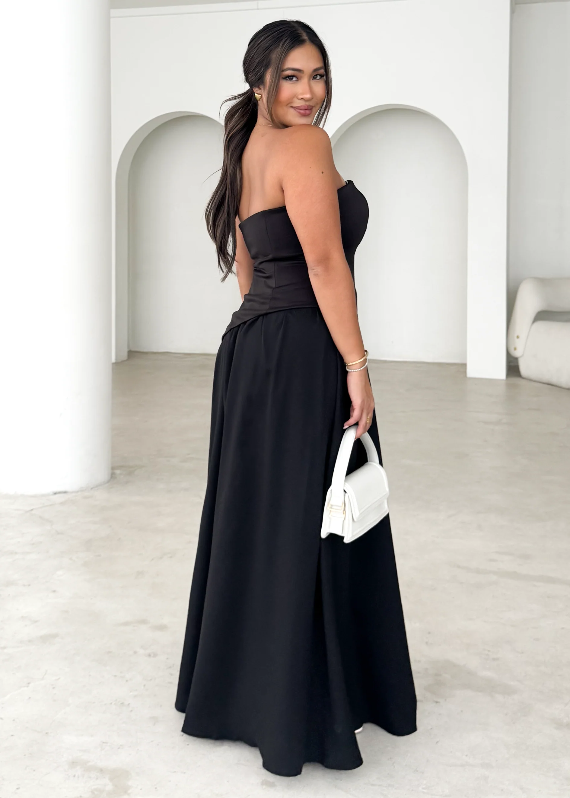 Noraah Strapless Maxi Dress - Black - Image 4
