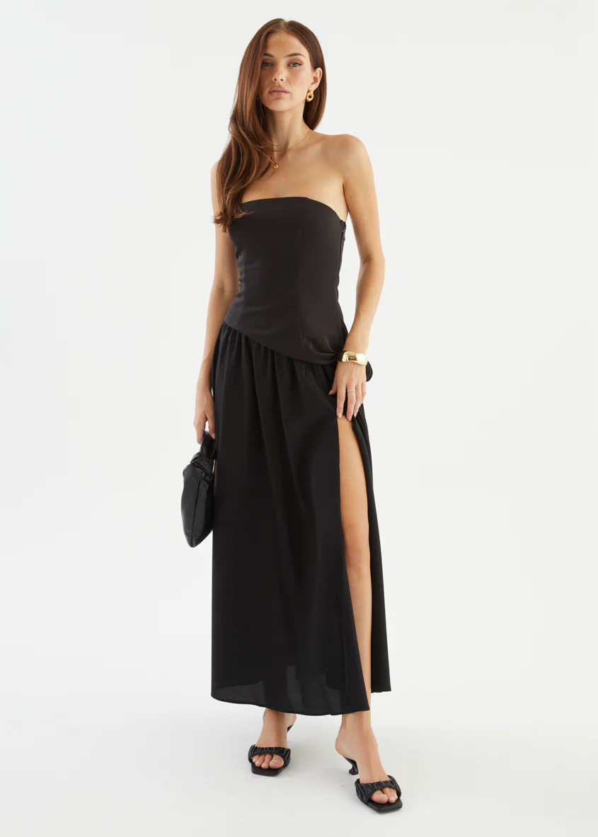 Noraah Strapless Maxi Dress - Black - Image 5