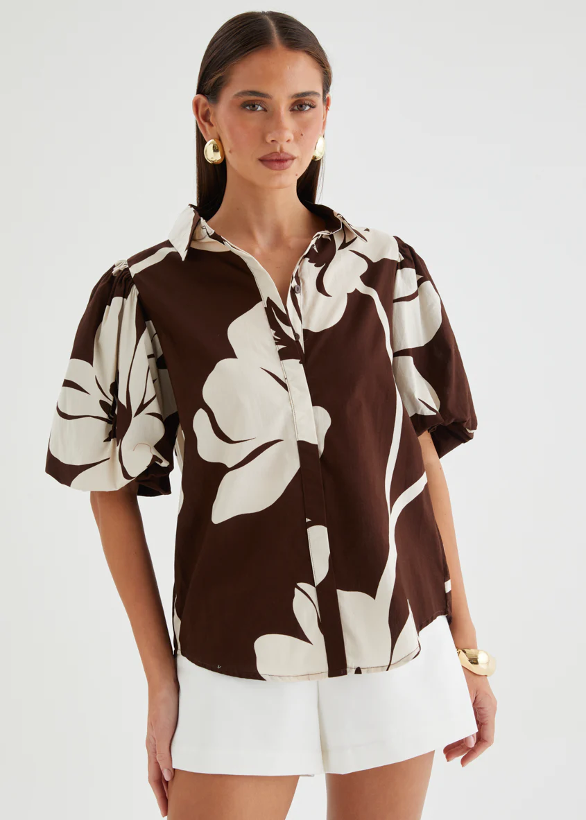 Nouvella Shirt - Chocolate Bloom - Image 4