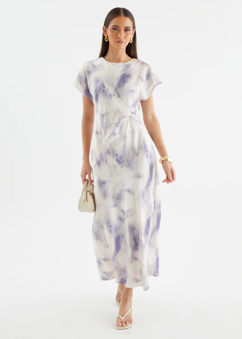 Odesza Maxi Dress - Purple Abstract