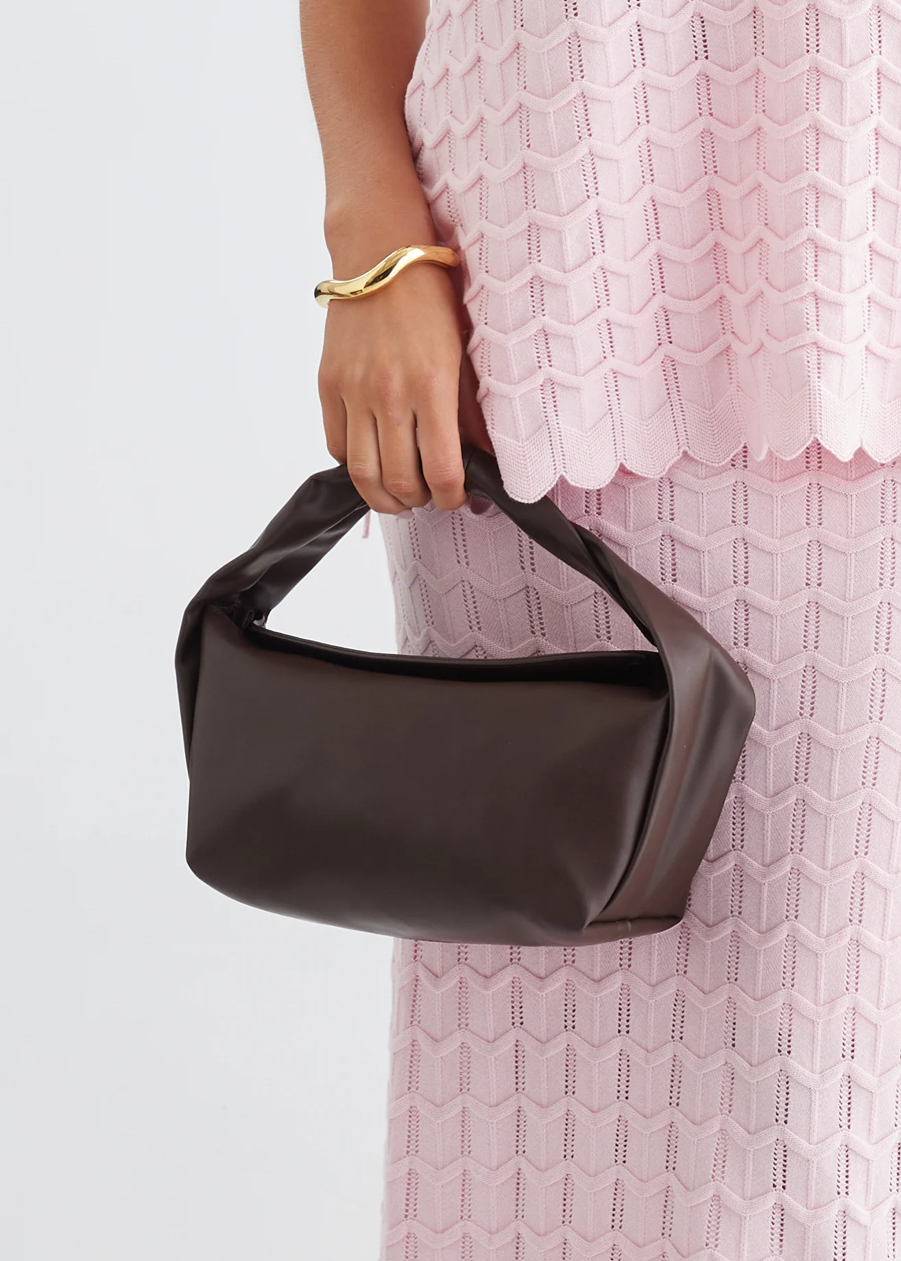 Olive Handle Bag - Chocolate - Image 4
