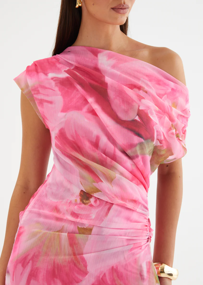 Olsen Off Shoulder Maxi Dress - Pink Aster - Image 10