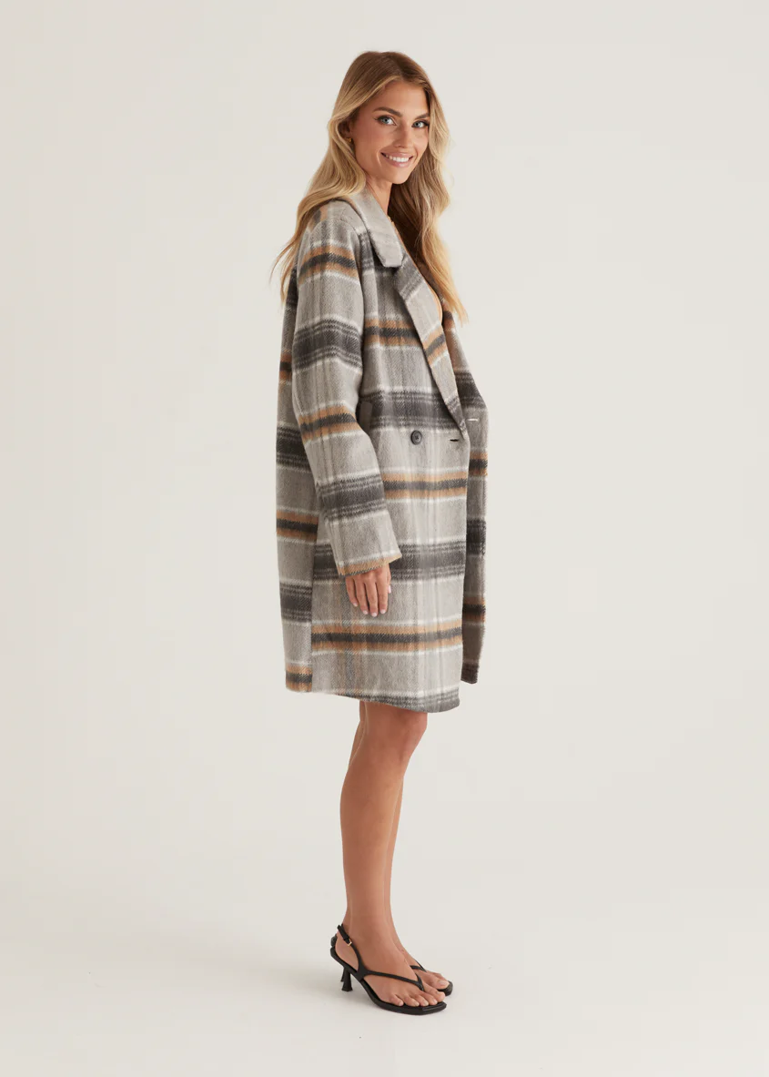 Oprael Coat - Grey Check - Image 6
