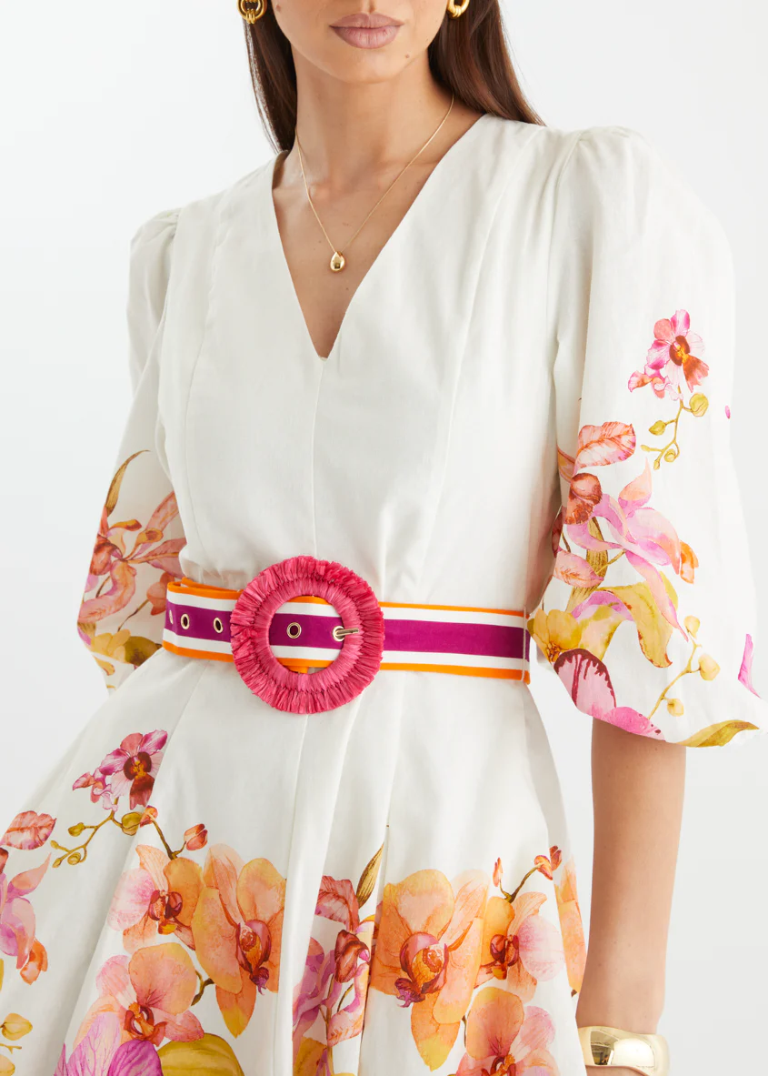 Panama Dress - Fuchsia Orchids - Image 8