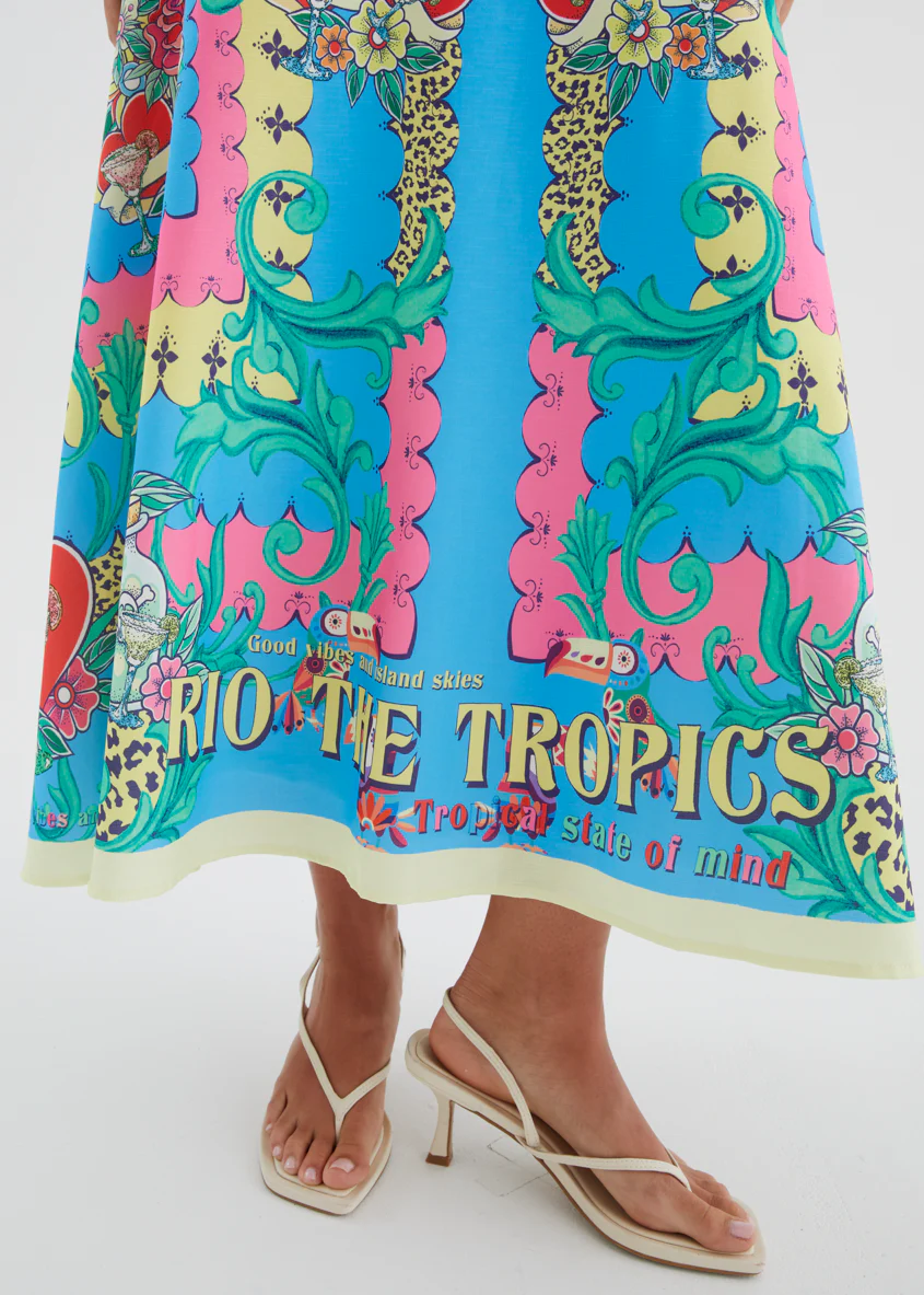 Parisia Strapless Midi Dress - Rio Tropics - Image 5