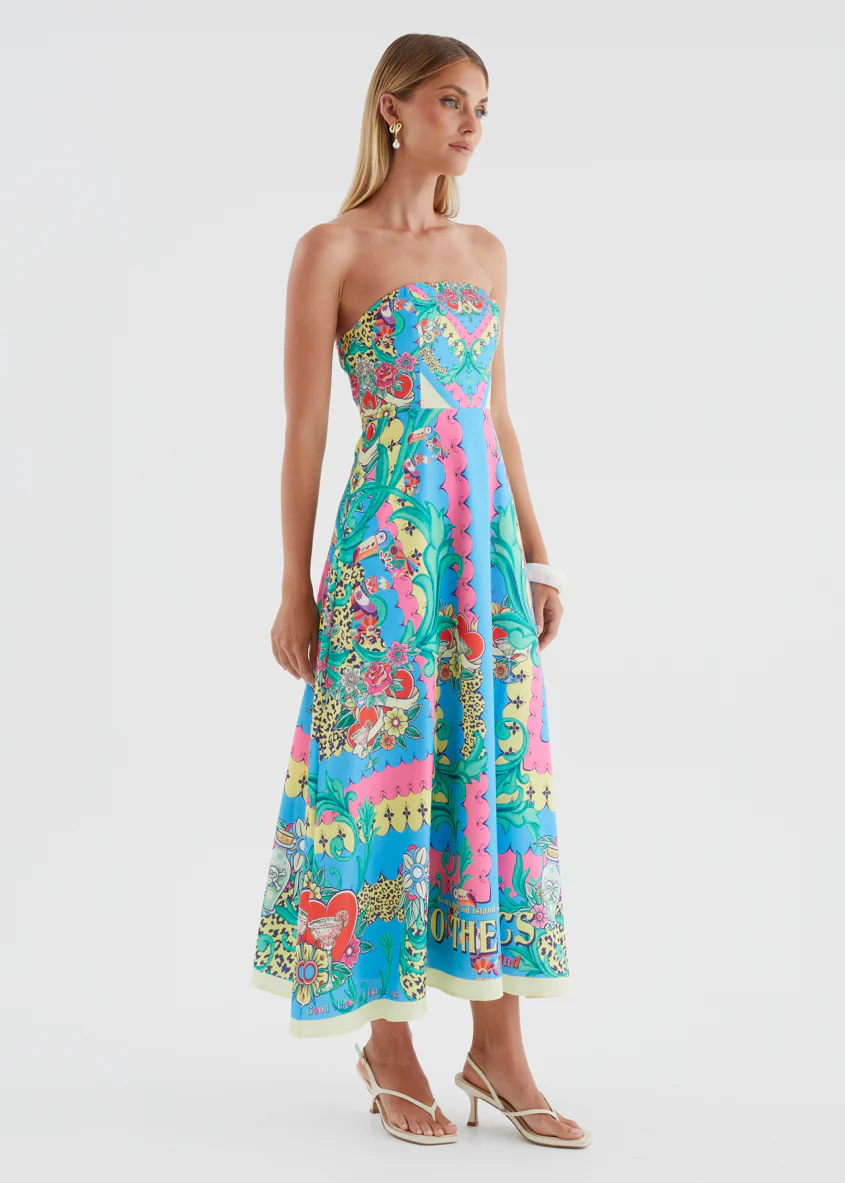 Parisia Strapless Midi Dress - Rio Tropics - Image 7
