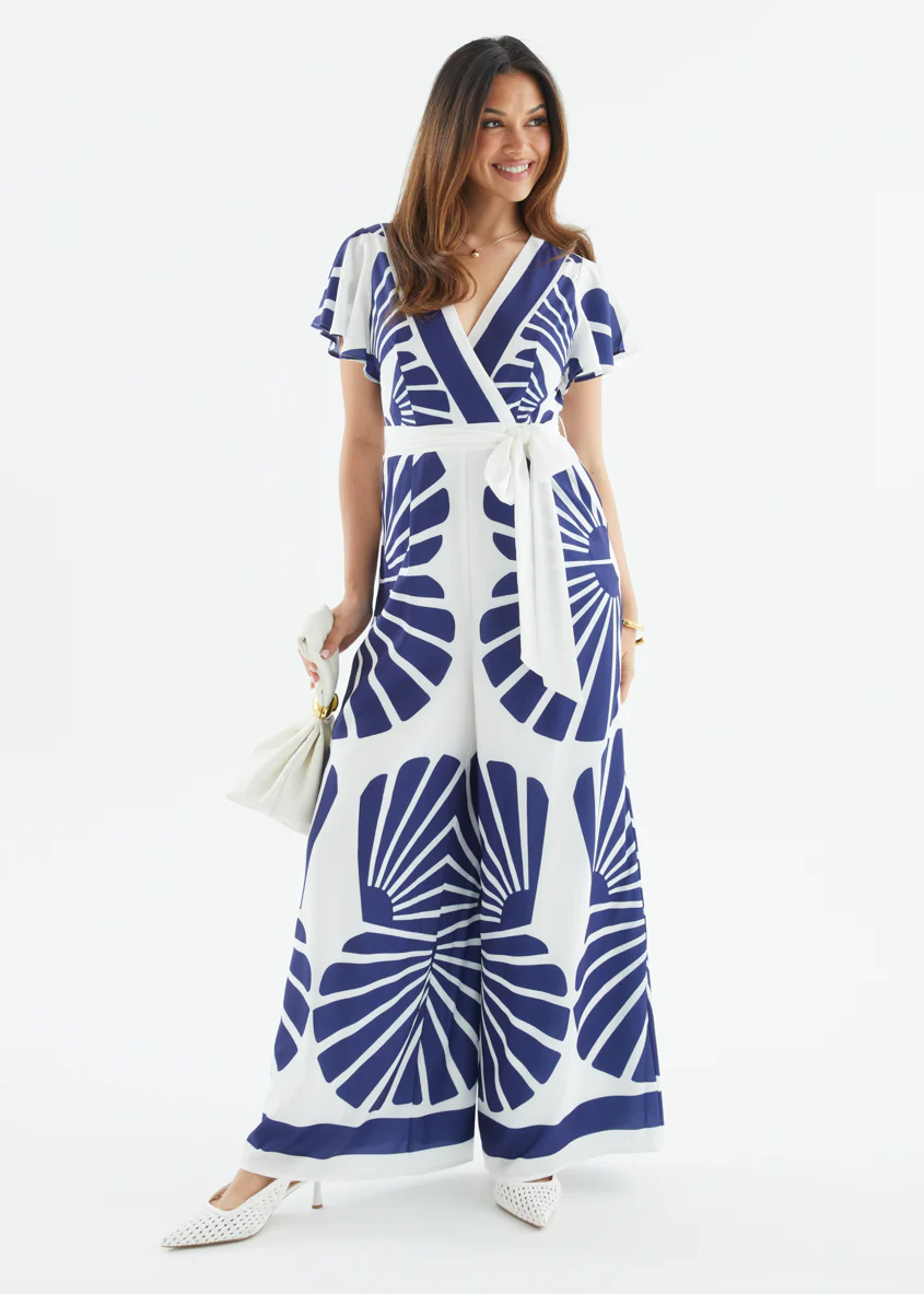 Pascha Pantsuit - Navy Leaf - Image 2