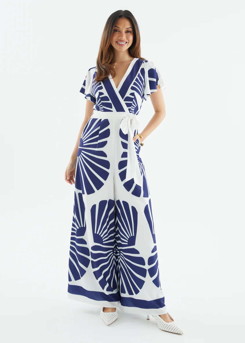 Pascha Pantsuit - Navy Leaf - Image 4