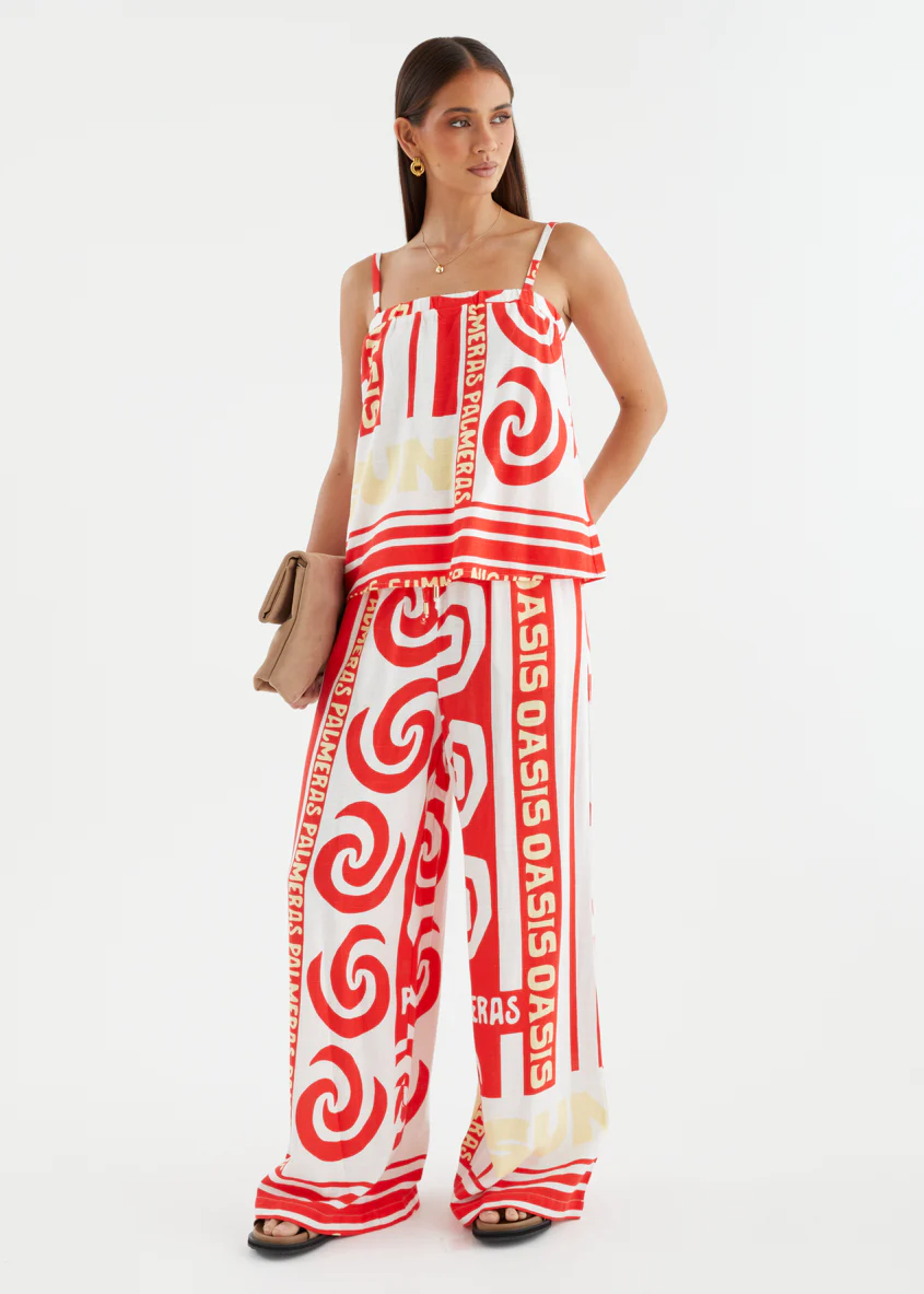Patricia Wide Leg Pants - Palmeras - Image 6